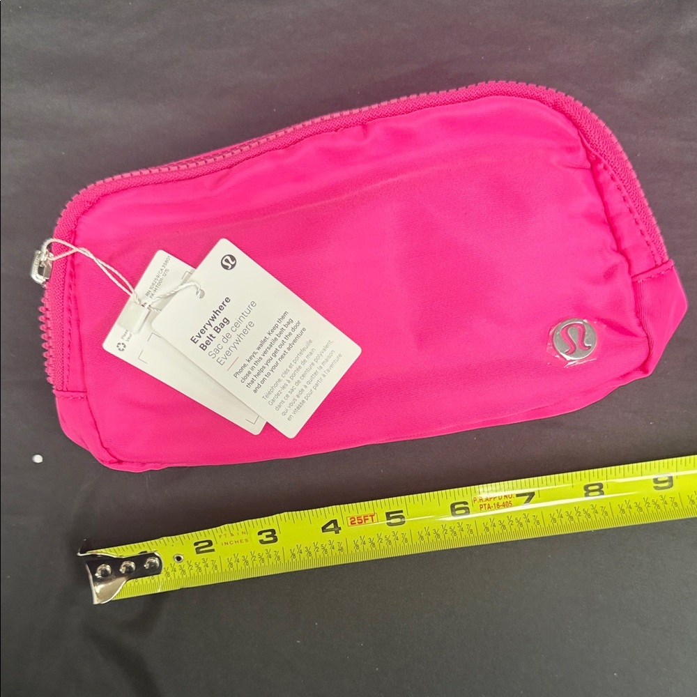 lululemon athletica Hot Pink Everyday Pouch with Silver Logo